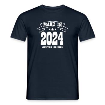 Vintage Vibes made in 2024 - Men's T-Shirt - navy - Front - AI Model Male 178 light (178cm)