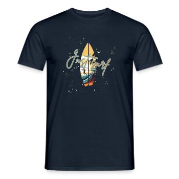 Surfer Sonnenuntergang Design - Männer T-Shirt - Navy - Vorne - AI Model Male 178 light (178cm)