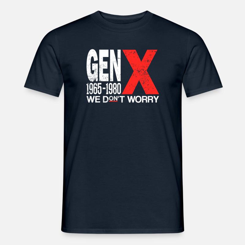 Generation X – Old School & Proud - Männer T-Shirt - Navy