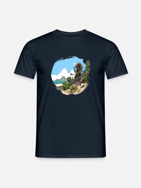 Stammes-Küstenfelsenfischer - Männer T-Shirt - Navy