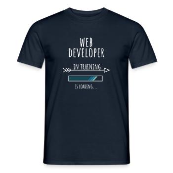 Web Developer in Ausbildung Beruf Geschenk - Männer T-Shirt - Navy - Vorne - AI Model Male 178 light (178cm)