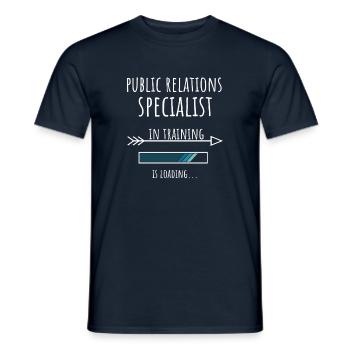Public Relations Specialist in Training Profession - Men's T-Shirt - navy - Front - AI Model Male 178 light (178cm)