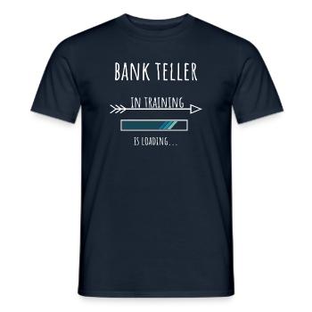 Bank Plate in Education Profession Gift - Men's T-Shirt - navy - Front - AI Model Male 178 light (178cm)