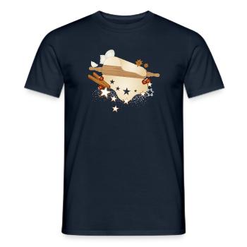 Loving baking motif for the Christmas season - Men's T-Shirt - navy - Front - AI Model Male 178 light (178cm)