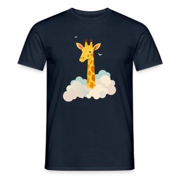 Sanfte Giraffe über den Wolken – Traumhaftes Motiv - Männer T-Shirt - Navy - Vorne - AI Model Male 178 light (178cm)
