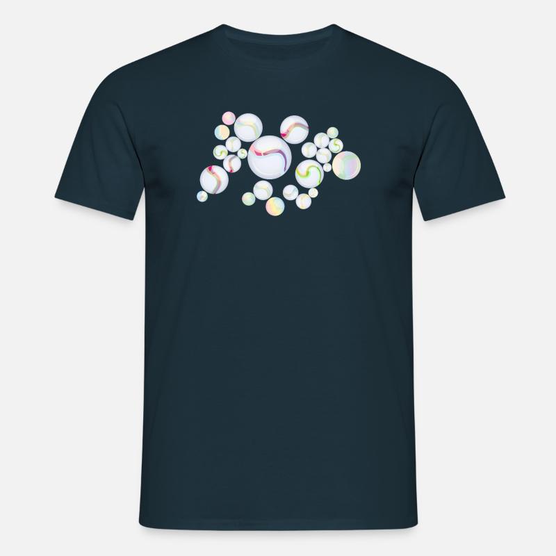 Marbles with Pattern – Shimmering Elegance - Men's T-Shirt - navy