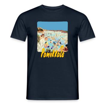 Pamukkale - Männer T-Shirt - Navy - Vorne - AI Model Male 178 light (178cm)