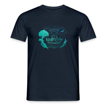 Gott hat uns keinen Geist der Furcht gegeben - Männer T-Shirt - Navy - Vorne - AI Model Male 178 light (178cm)