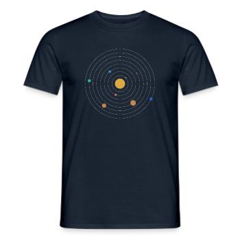 Solar system - Men's T-Shirt - navy - Front - AI Model Male 178 light (178cm)