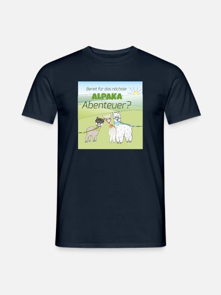 Alpaka-Abenteuer - Männer T-Shirt - Navy