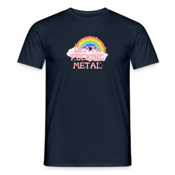 Death Fucking Metal - Männer T-Shirt - Navy - Vorne - AI Model Male 178 light (178cm)