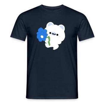 Romantischer Eisbär - Männer T-Shirt - Navy - Vorne - AI Model Male 178 light (178cm)
