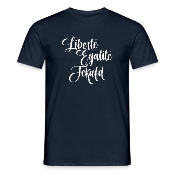 Liberté Egalité Together against AFD Summer 2025 - Men's T-Shirt - navy - Front - AI Model Male 178 light (178cm)