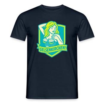Gelsenkirchen Superstar - T-shirt homme - marine - Devant - AI Model Male 178 light (178cm)
