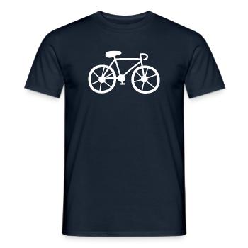 Fahrrad weiß Rennrad radeln Tour Lenker Comic Rad - Männer T-Shirt - Navy - Vorne - AI Model Male 178 light (178cm)