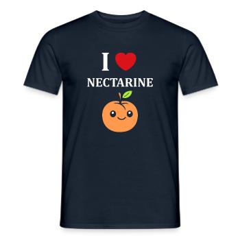 Lustiges Nektarinen-Eis-Orangen-Design - Männer T-Shirt - Navy - Vorne - AI Model Male 178 light (178cm)