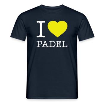 I Love Padel - Men's T-Shirt - navy - Front - AI Model Male 178 light (178cm)