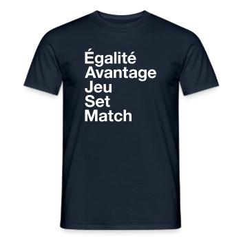 French Tennis - Men's T-Shirt - navy - Front - AI Model Male 178 light (178cm)