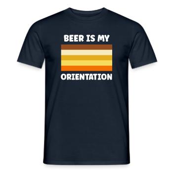 Beer is my orientation - Men's T-Shirt - navy - Front - AI Model Male 178 light (178cm)