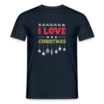 I love Christmas - Men's T-Shirt - navy - Front - AI Model Male 178 light (178cm)