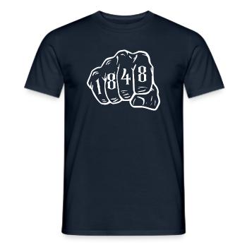 1848 Ruhrpott Football Bochum Ruhr Area - Men's T-Shirt - navy - Front - AI Model Male 178 light (178cm)