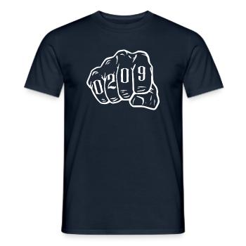Gelsenkirchen Ruhrpott Vorwahl 0209 Hoodie - Männer T-Shirt - Navy - Vorne - AI Model Male 178 light (178cm)