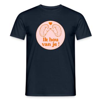 Ich liebe dich – Igel - Männer T-Shirt - Navy - Vorne - AI Model Male 178 light (178cm)