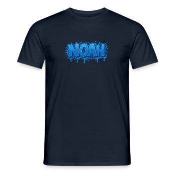 Graffiti Prénom NOAH cadeau idéal imprimable sur t - T-shirt homme - marine - Devant - AI Model Male 178 light (178cm)