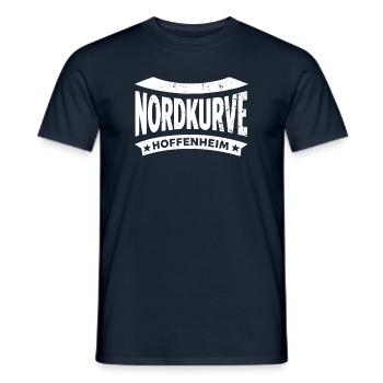 Hoffenheim Nordkurve Stadion Fan Tasse, Tasche  - Männer T-Shirt - Navy - Vorne - AI Model Male 178 light (178cm)