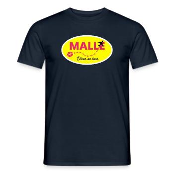 MALLE Divas tour Yellow Pink - Men's T-Shirt - navy - Front - AI Model Male 178 light (178cm)