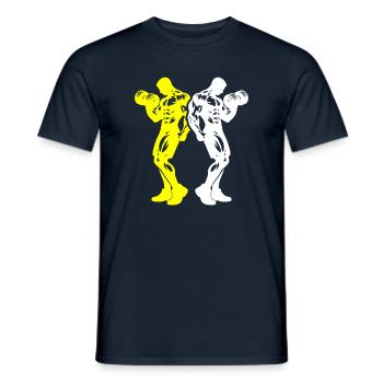 Silhouette de l’équipe de fitness - T-shirt homme - marine - Devant - AI Model Male 178 light (178cm)