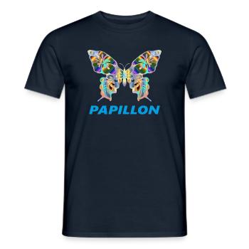 PAPILLON - Männer T-Shirt - Navy - Vorne - AI Model Male 178 light (178cm)