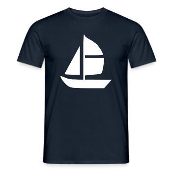 Fêtes-cadeaux de voilier voilier - T-shirt homme - marine - Devant - AI Model Male 178 light (178cm)