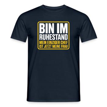 Rentner Bin Im Ruhestand Pensionär Kollege Rente - Männer T-Shirt - Navy - Vorne - AI Model Male 178 light (178cm)