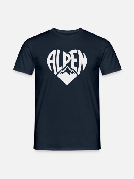 Alpen HerzTypo - Men's T-Shirt - navy