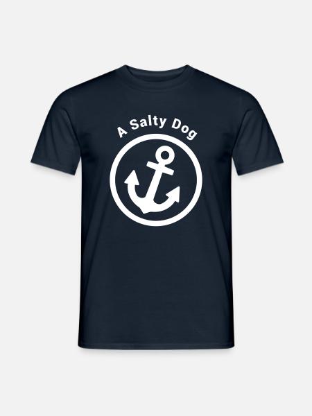 A Salty Dog - Shirt Hoodie Segeln Nordsee Ostsee - Männer T-Shirt - Navy