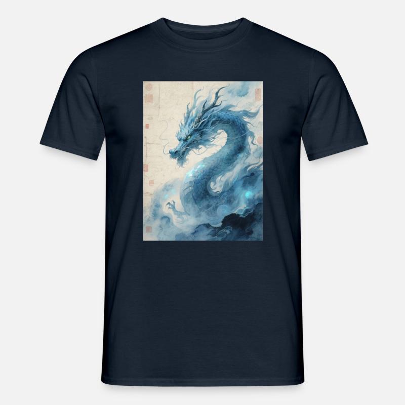 Der Erste Wind: Blauer Drache – Wiederbelebung - Männer T-Shirt - Navy