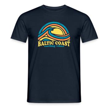 Baltic Coast Surf Design – Sunset - Men's T-Shirt - navy - Front - AI Model Male 178 light (178cm)