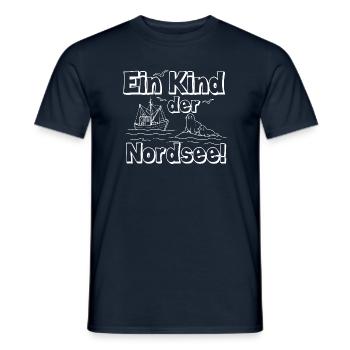 Ein Kind der Nordsee - Männer T-Shirt - Navy - Vorne - AI Model Male 178 light (178cm)