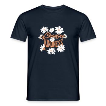 Choose Kindness Cute Daisy Design - Men's T-Shirt - navy - Front - AI Model Male 178 light (178cm)