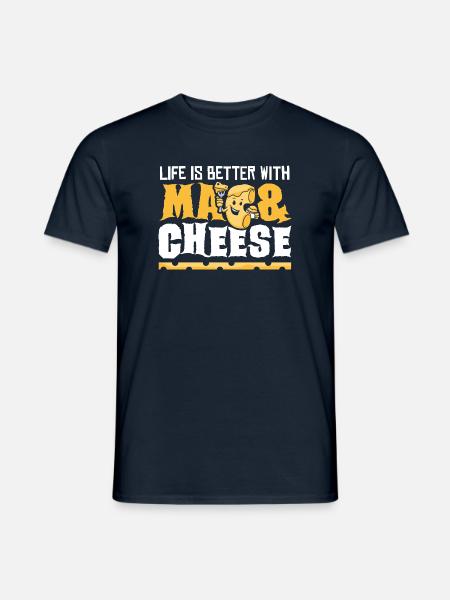 Makkaroni und Käse Mac and Cheese - Männer T-Shirt - Navy