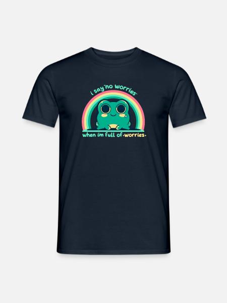 Voller Sorgen - Männer T-Shirt - Navy