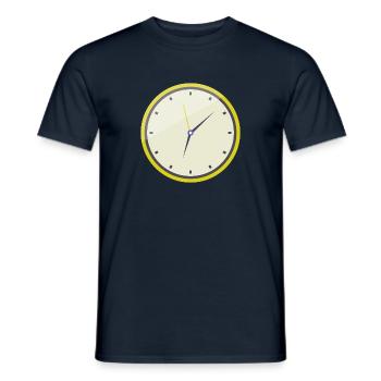 Uhr - Männer T-Shirt - Navy - Vorne - AI Model Male 178 light (178cm)