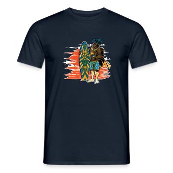 Ritter im Urlaub - Männer T-Shirt - Navy - Vorne - AI Model Male 178 light (178cm)