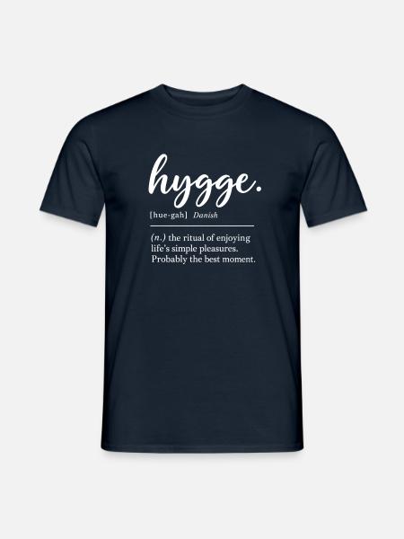 hygge - Definition - Dänemark - Denmark - Männer T-Shirt - Navy