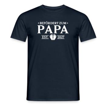 Werdender Papa 2027 Befördert zum Vater - Männer T-Shirt - Navy - Vorne - AI Model Male 178 light (178cm)