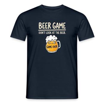 Bier Spiel Nicht Gucken - Männer T-Shirt - Navy - Vorne - AI Model Male 178 light (178cm)