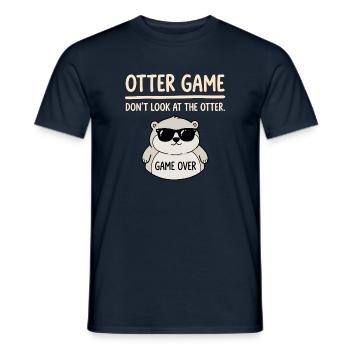 Otter Spiel Nicht Gucken - Männer T-Shirt - Navy - Vorne - AI Model Male 178 light (178cm)