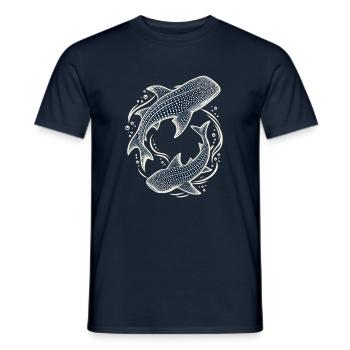 Walhai Ozeantiere Meeresleben Biologie Kunst - Männer T-Shirt - Navy - Vorne - AI Model Male 178 light (178cm)