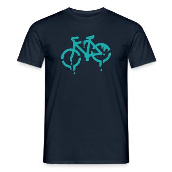stencil bike - Männer T-Shirt - Navy - Vorne - AI Model Male 178 light (178cm)